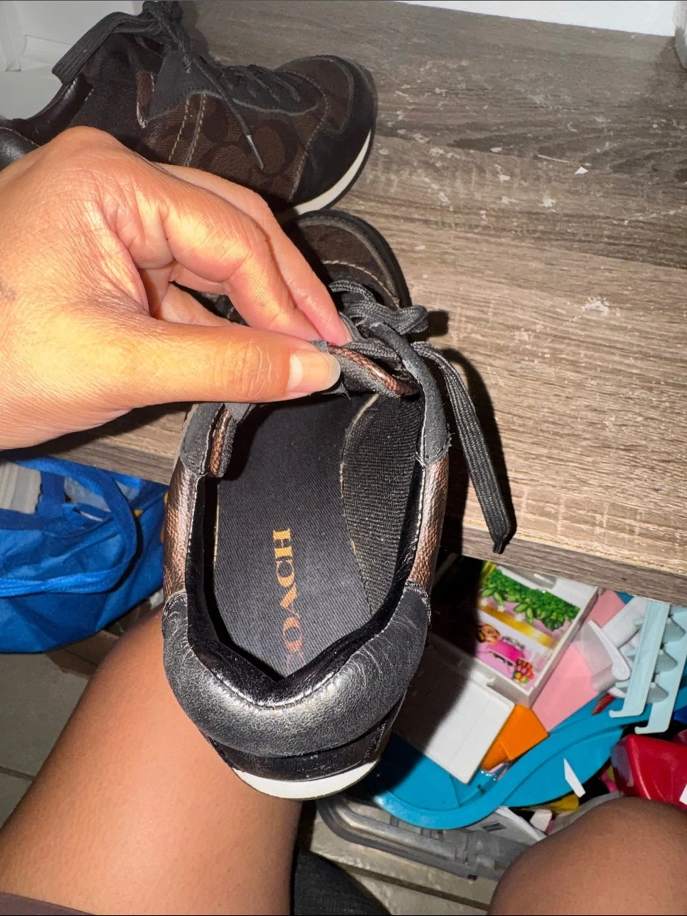 Women's Fashion Sneakers in Brown and Black - COACH